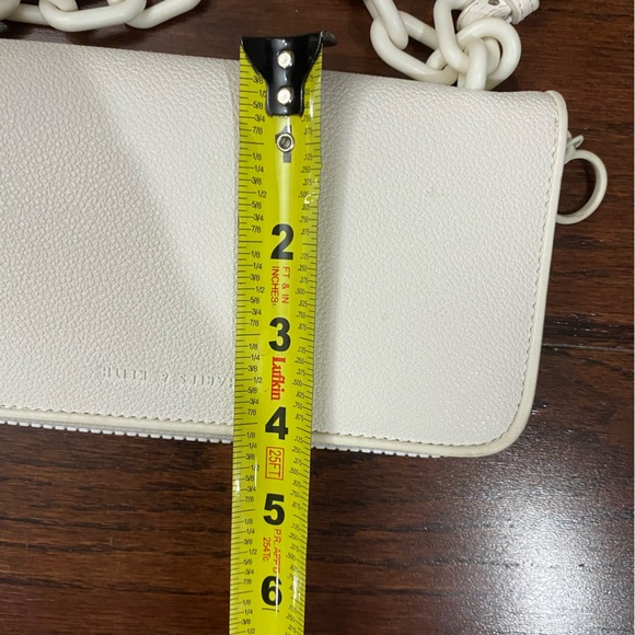 Charles & Keith White Crossbody Bag Sleek Everyday Purse Modern Minimalist - Picture 4 of 5